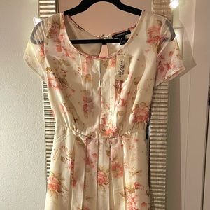 NWT BRAND NEW Floral Cream and Pink Roses Dreamy Dress!!